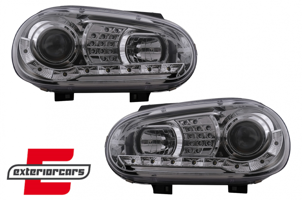 LED prednja svjetla DayLight LED žmigavci (chrome) / VW Golf 4 (1997-2005) - Slika 2
