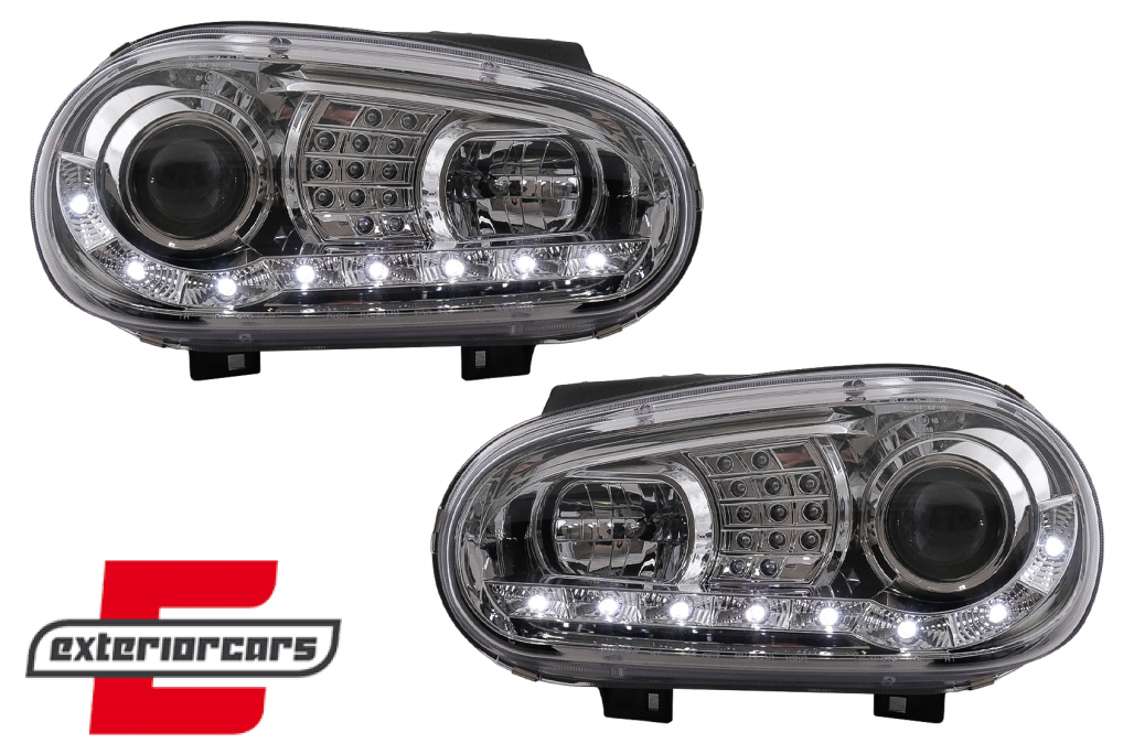 LED prednja svjetla DayLight LED žmigavci (chrome) / VW Golf 4 (1997-2005) - Slika 11