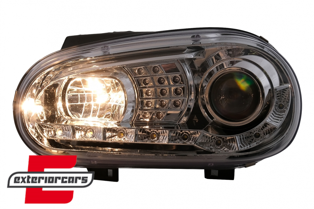 LED prednja svjetla DayLight LED žmigavci (chrome) / VW Golf 4 (1997-2005) - Slika 13