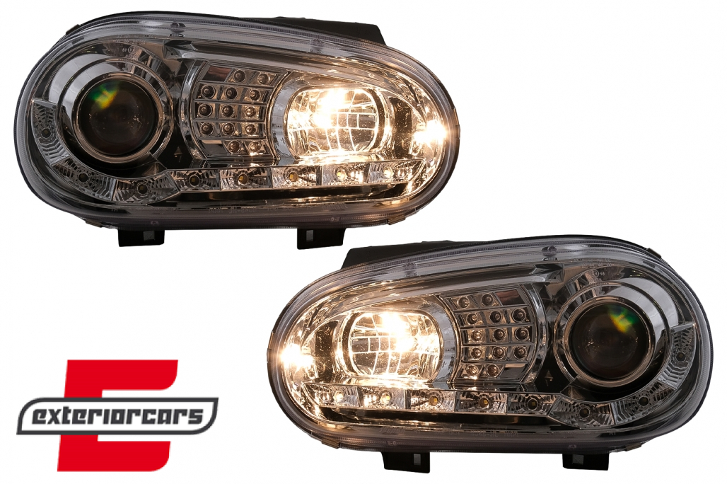 LED prednja svjetla DayLight LED žmigavci (chrome) / VW Golf 4 (1997-2005) - Slika 14