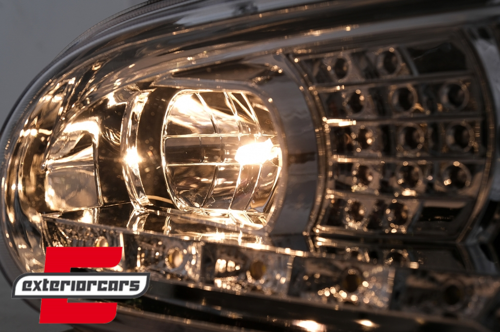 LED prednja svjetla DayLight LED žmigavci (chrome) / VW Golf 4 (1997-2005) - Slika 15