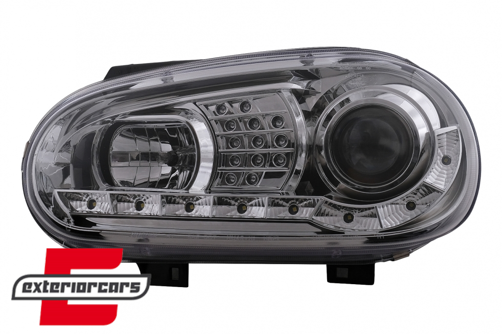 LED prednja svjetla DayLight LED žmigavci (chrome) / VW Golf 4 (1997-2005) - Slika 3
