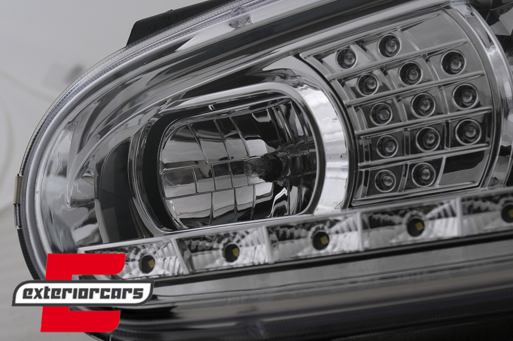 LED prednja svjetla DayLight LED žmigavci (chrome) / VW Golf 4 (1997-2005) - Slika 4