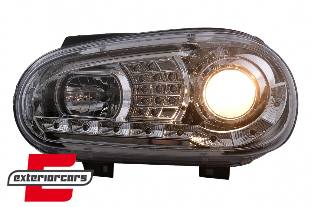 LED prednja svjetla DayLight LED žmigavci (chrome) / VW Golf 4 (1997-2005) - Slika 7