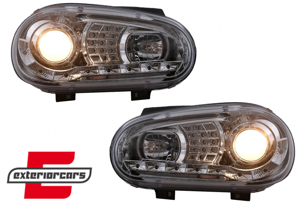 LED prednja svjetla DayLight LED žmigavci (chrome) / VW Golf 4 (1997-2005) - Slika 8