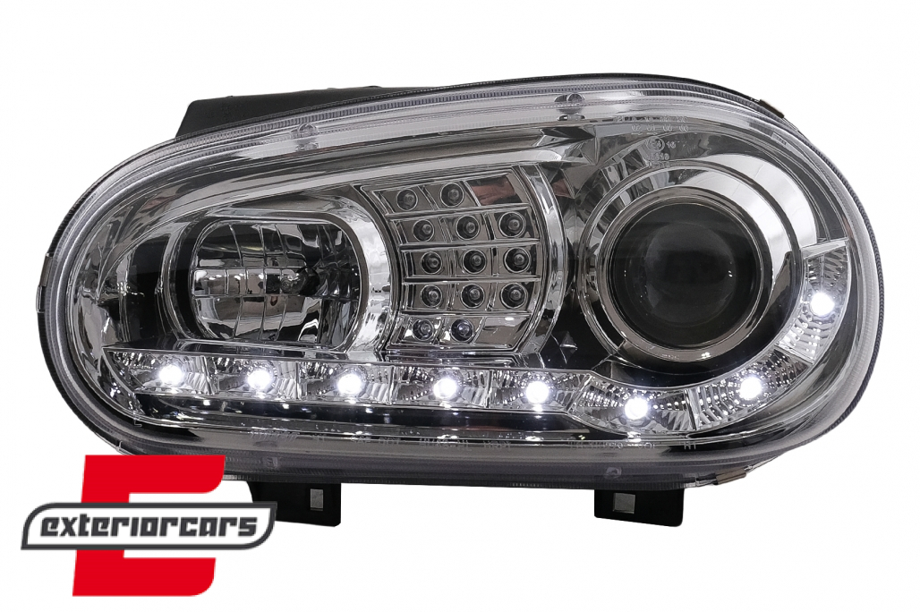 LED prednja svjetla DayLight LED žmigavci (chrome) / VW Golf 4 (1997-2005) - Slika 10