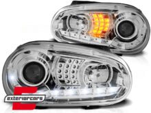 LED prednja svjetla DayLight LED žmigavci (chrome) / VW Golf 4 (1997-2005)