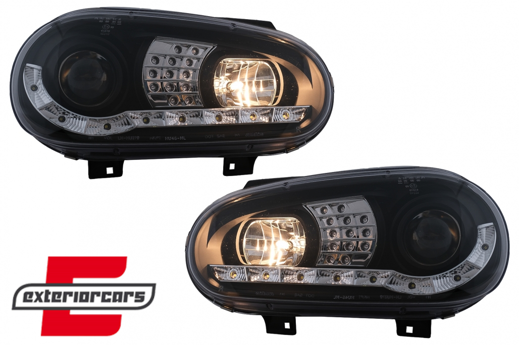 LED prednja svjetla DayLight LED žmigavci (crna) / VW Golf 4 (1997-2005) - Slika 11