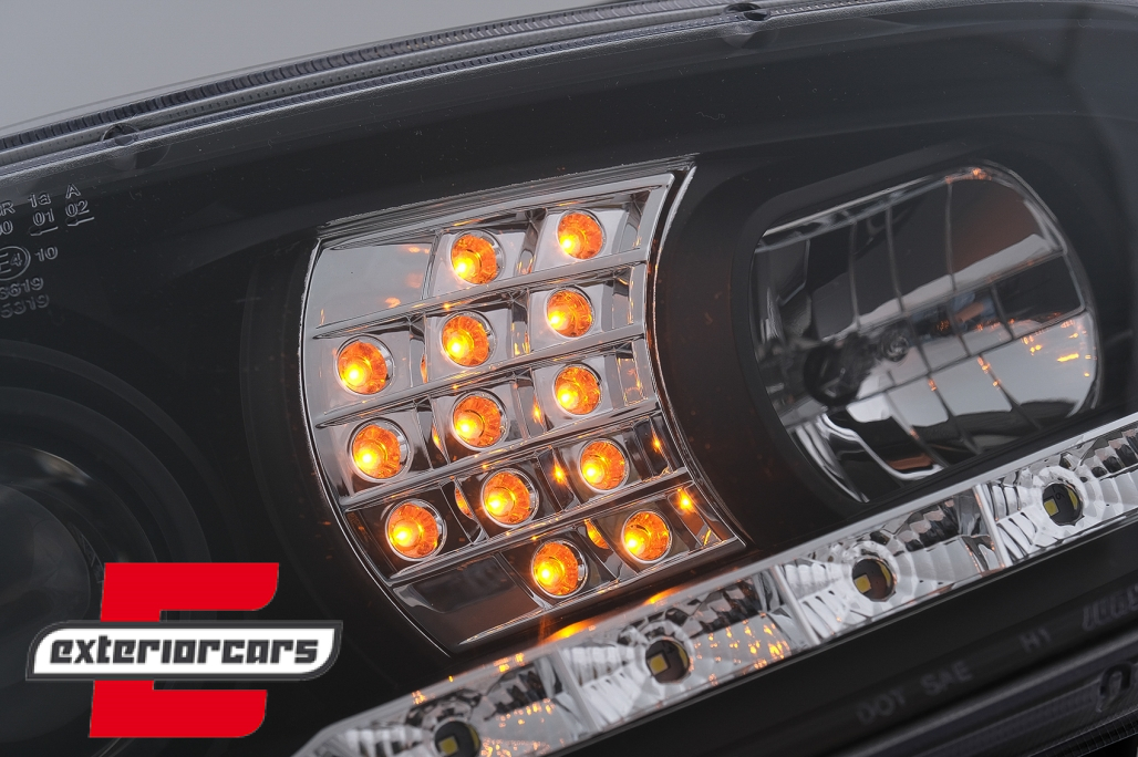 LED prednja svjetla DayLight LED žmigavci (crna) / VW Golf 4 (1997-2005) - Slika 15