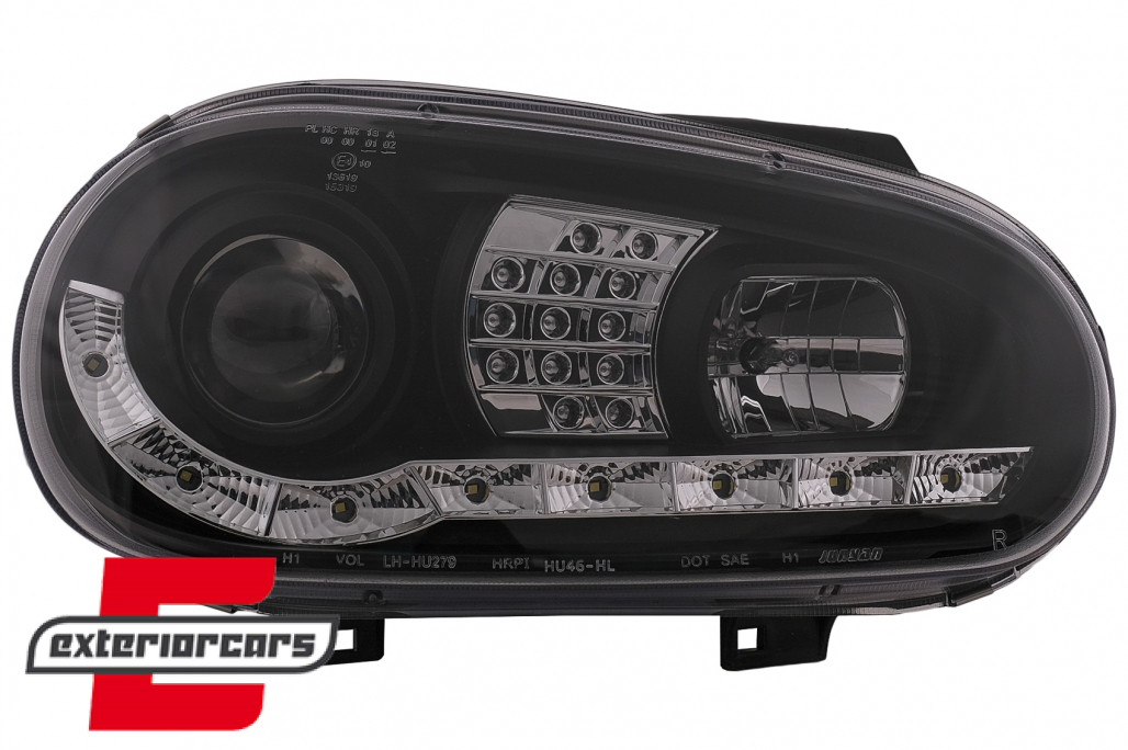 LED prednja svjetla DayLight LED žmigavci (crna) / VW Golf 4 (1997-2005) - Slika 16