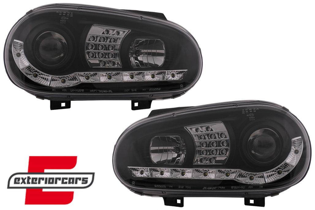 LED prednja svjetla DayLight LED žmigavci (crna) / VW Golf 4 (1997-2005) - Slika 17