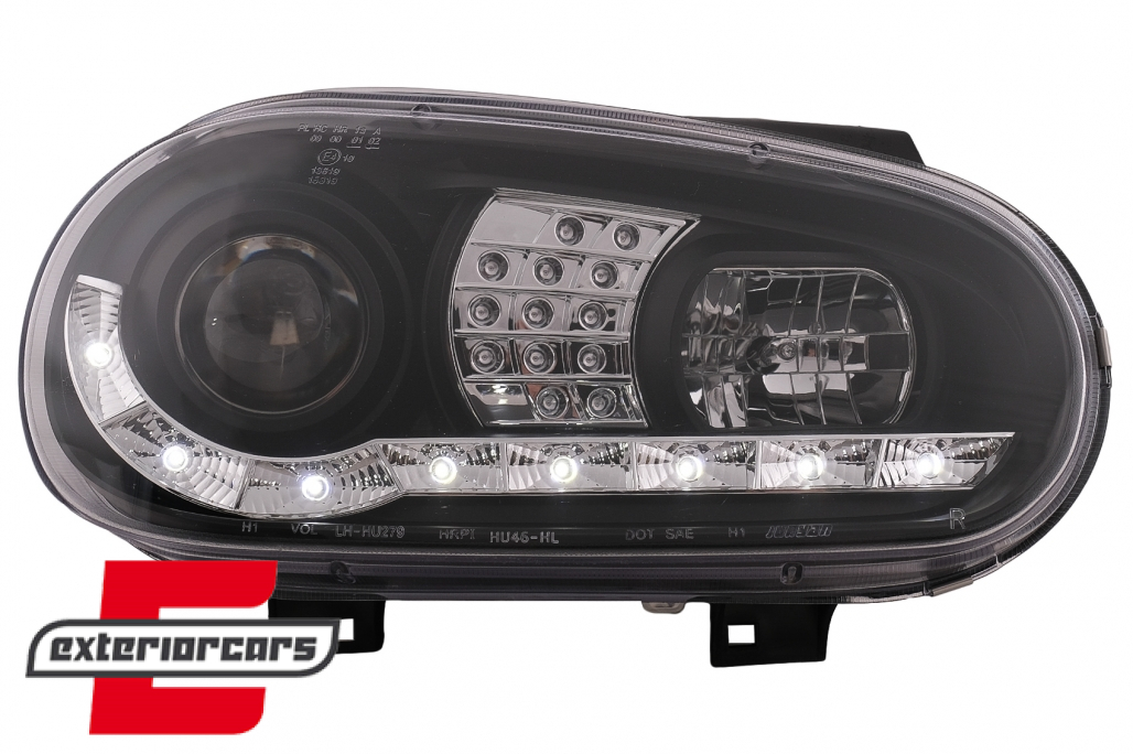 LED prednja svjetla DayLight LED žmigavci (crna) / VW Golf 4 (1997-2005) - Slika 3