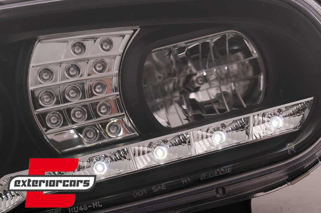 LED prednja svjetla DayLight LED žmigavci (crna) / VW Golf 4 (1997-2005) - Slika 5