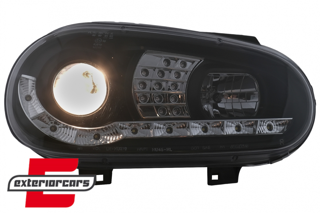 LED prednja svjetla DayLight LED žmigavci (crna) / VW Golf 4 (1997-2005) - Slika 6