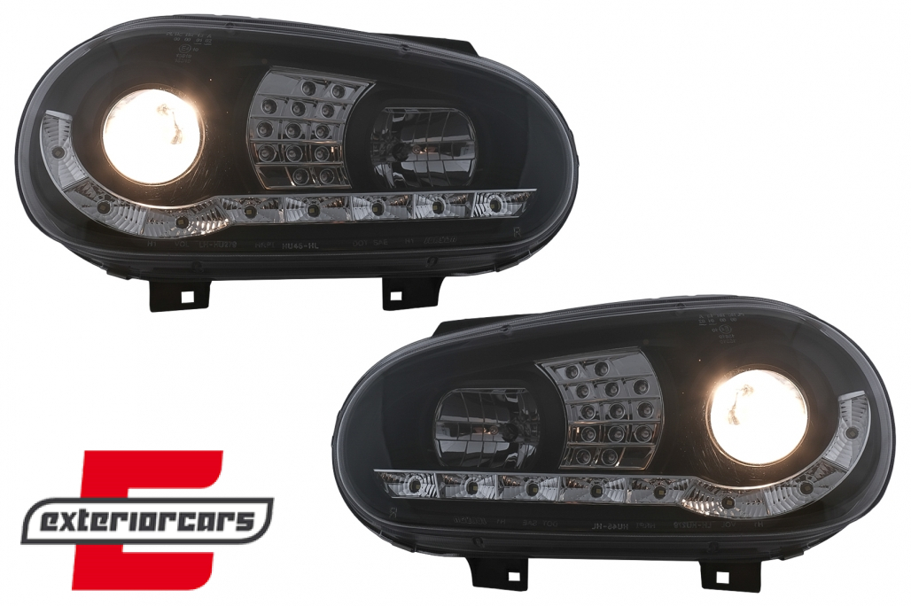 LED prednja svjetla DayLight LED žmigavci (crna) / VW Golf 4 (1997-2005) - Slika 7