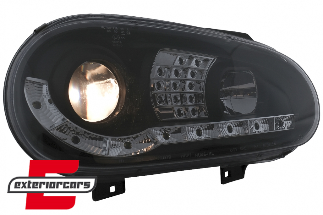 LED prednja svjetla DayLight LED žmigavci (crna) / VW Golf 4 (1997-2005) - Slika 8