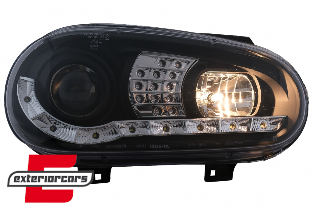 LED prednja svjetla DayLight LED žmigavci (crna) / VW Golf 4 (1997-2005) - Slika 10