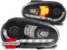 LED prednja svjetla DayLight LED žmigavci (crna) / VW Golf 4 (1997-2005)
