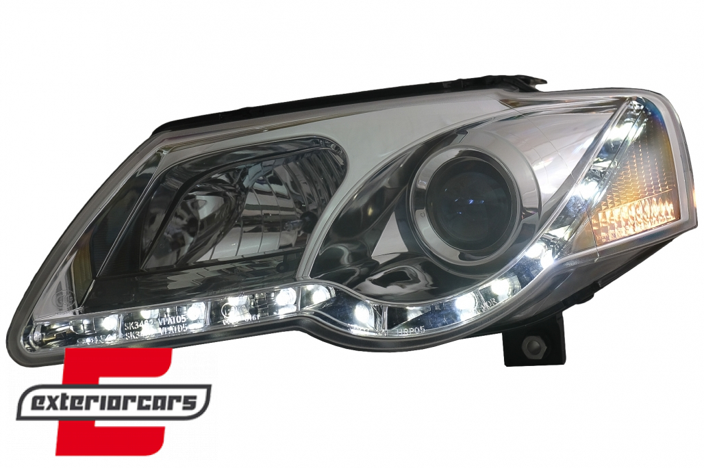 Prednja svjetla LED DayLight (chrome) / Volkswagen Passat B6 3C (03.2005-2010) - Slika 2