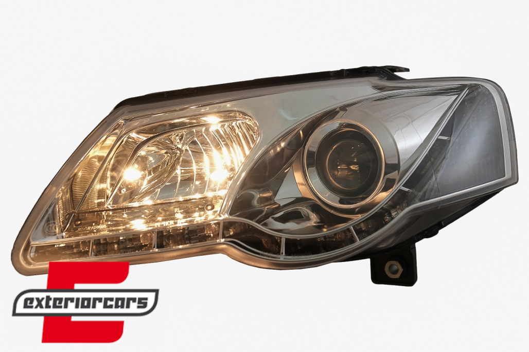 Prednja svjetla LED DayLight (chrome) / Volkswagen Passat B6 3C (03.2005-2010) - Slika 4