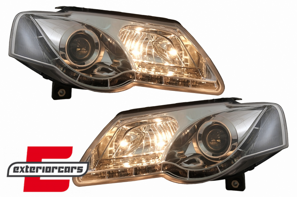 Prednja svjetla LED DayLight (chrome) / Volkswagen Passat B6 3C (03.2005-2010) - Slika 5