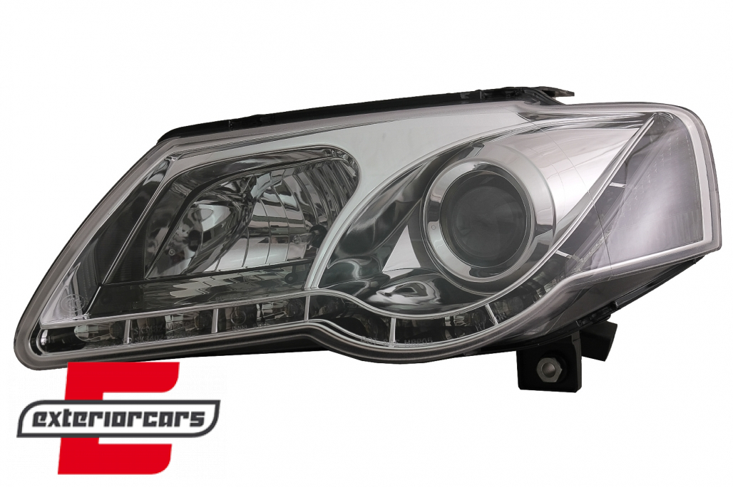 Prednja svjetla LED DayLight (chrome) / Volkswagen Passat B6 3C (03.2005-2010) - Slika 7
