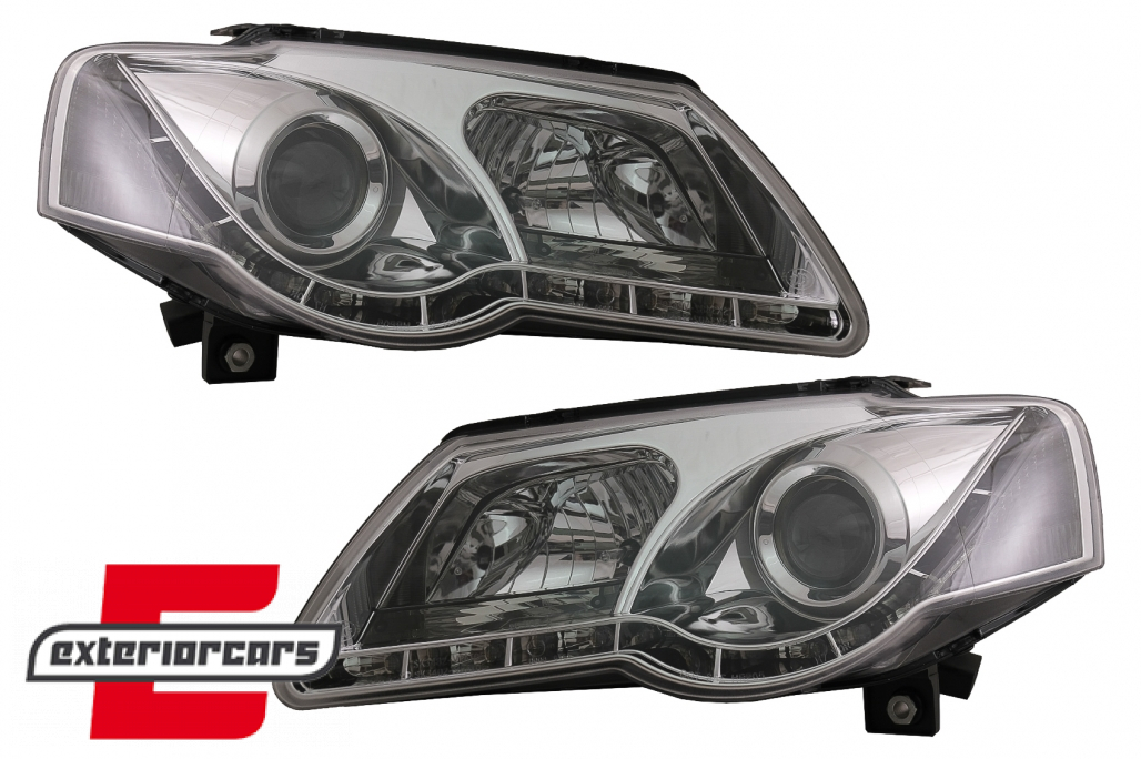 Prednja svjetla LED DayLight (chrome) / Volkswagen Passat B6 3C (03.2005-2010) - Slika 8