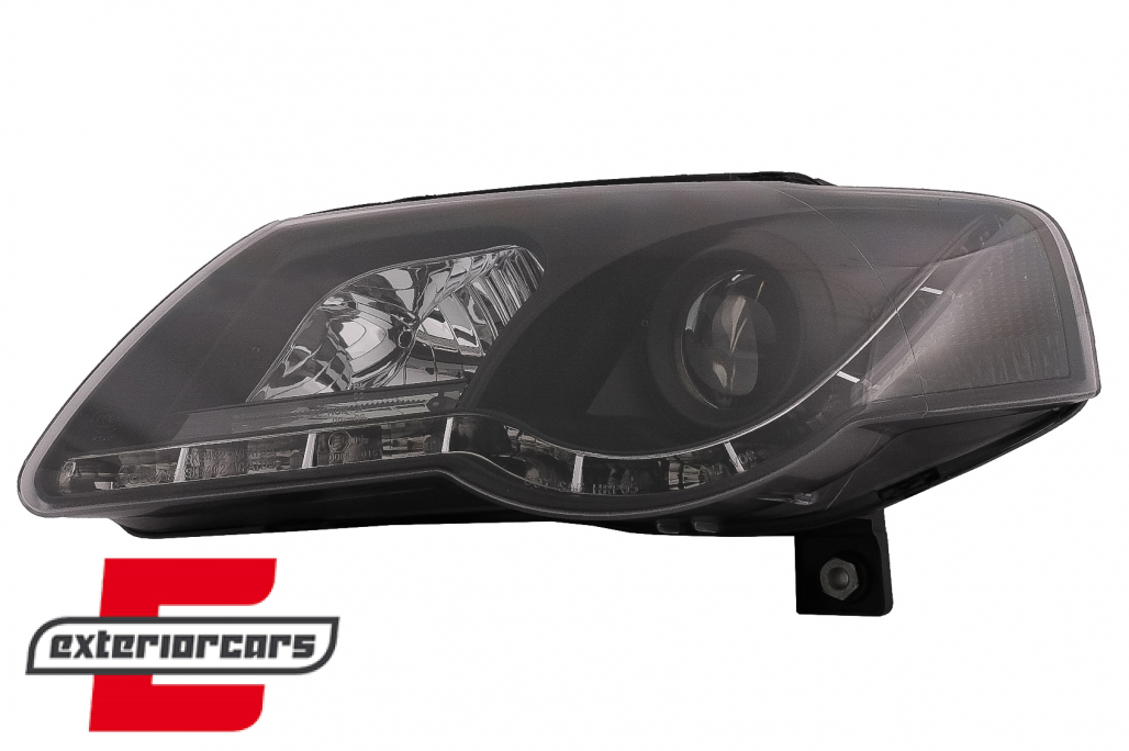 Prednja svjetla LED DayLight (crna) / Volkswagen Passat B6 3C (03.2005-2010) - Slika 6