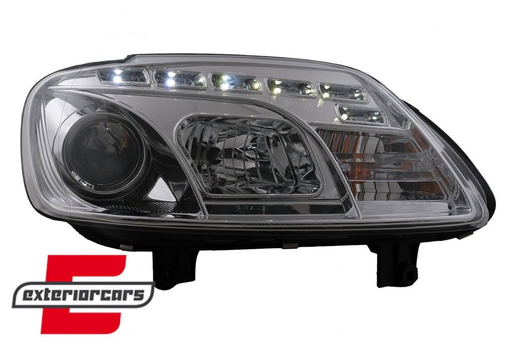 Prednja svjetla LED DayLight (chrome) / VW Caddy (2003-2010) Touran I (2003-2006) - Slika 12
