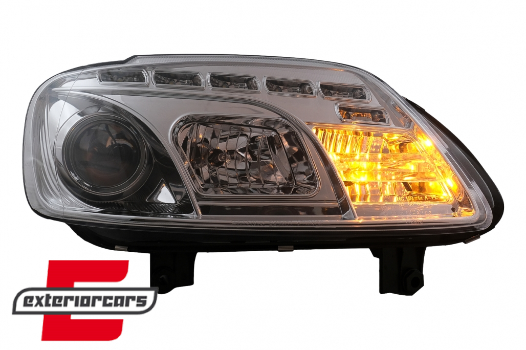 Prednja svjetla LED DayLight (chrome) / VW Caddy (2003-2010) Touran I (2003-2006) - Slika 15