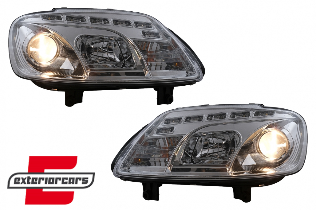 Prednja svjetla LED DayLight (chrome) / VW Caddy (2003-2010) Touran I (2003-2006) - Slika 7