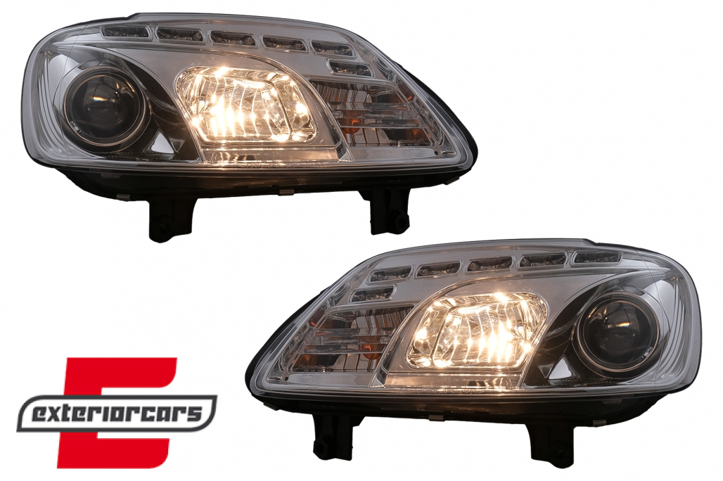 Prednja svjetla LED DayLight (chrome) / VW Caddy (2003-2010) Touran I (2003-2006) - Slika 10