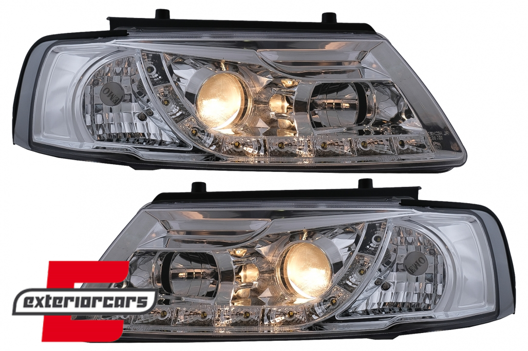 Prednja svjetla LED DayLight (chrome) / Volkswagen Passat B5 3B (11.1996-08.2000) - Slika 7