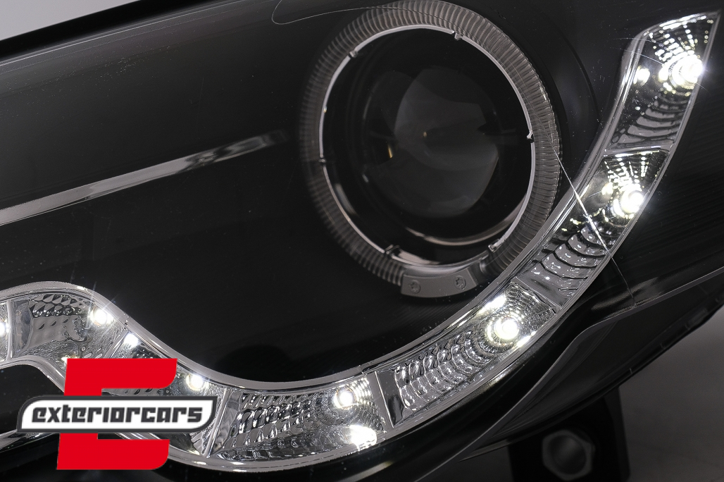 Prednja svjetla LED DayLight (crna) / Volkswagen Passat B6 3C (03.2005-2010) - Slika 4