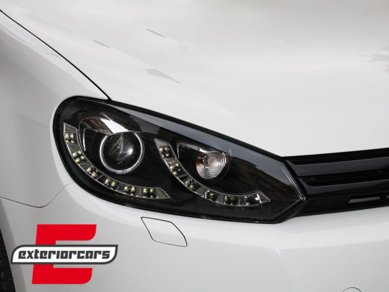 Prednja svjetla dvostruki True DRL (crna) / Volkswagen Golf 6 (10.2008-2012) - Slika 3