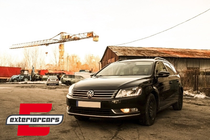 Prednja svjetla LED DayLight (crna) / VW Volkswagen Passat B7 (2010-2014) - Slika 7