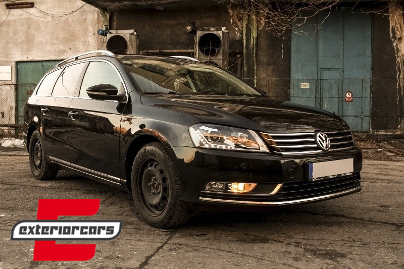 Prednja svjetla LED DayLight (crna) / VW Volkswagen Passat B7 (2010-2014) - Slika 9