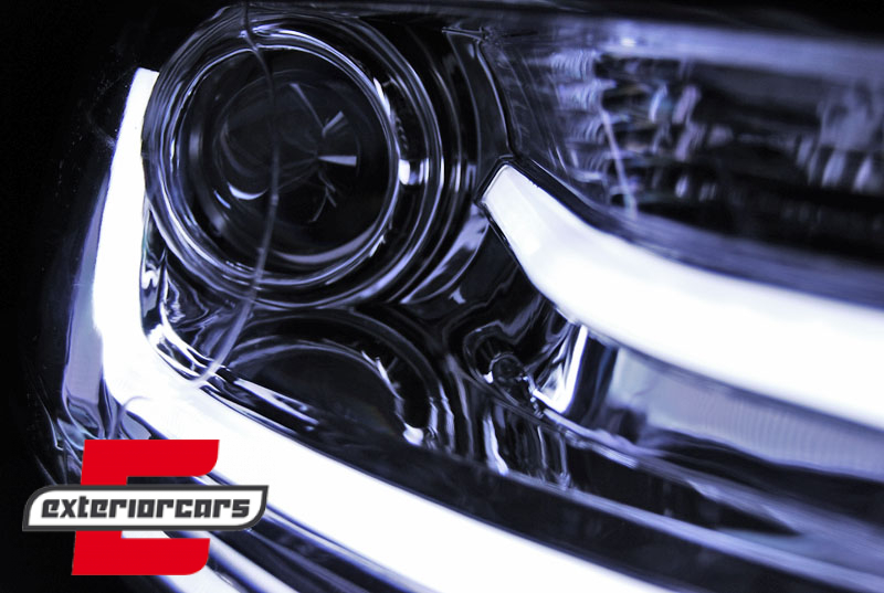 Prednja svjetla LED TubeLight (chrome) / Volkswagen Jetta Mk6 VI (2011-2017) - Slika 2