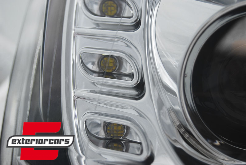 Prednja svjetla LED TubeLight DRL (chrome) / Volkswagen Jetta Mk6 VI (2011-2017) - Slika 2