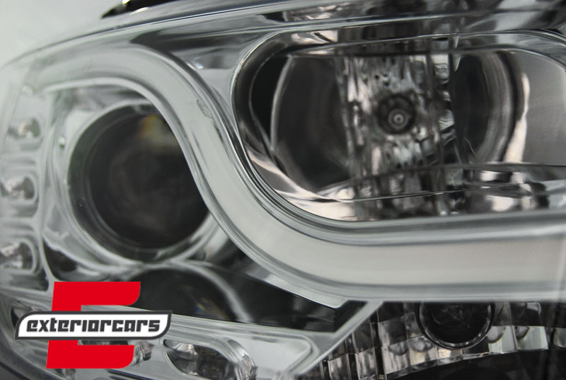 Prednja svjetla LED TubeLight DRL (chrome) / Volkswagen Jetta Mk6 VI (2011-2017) - Slika 3