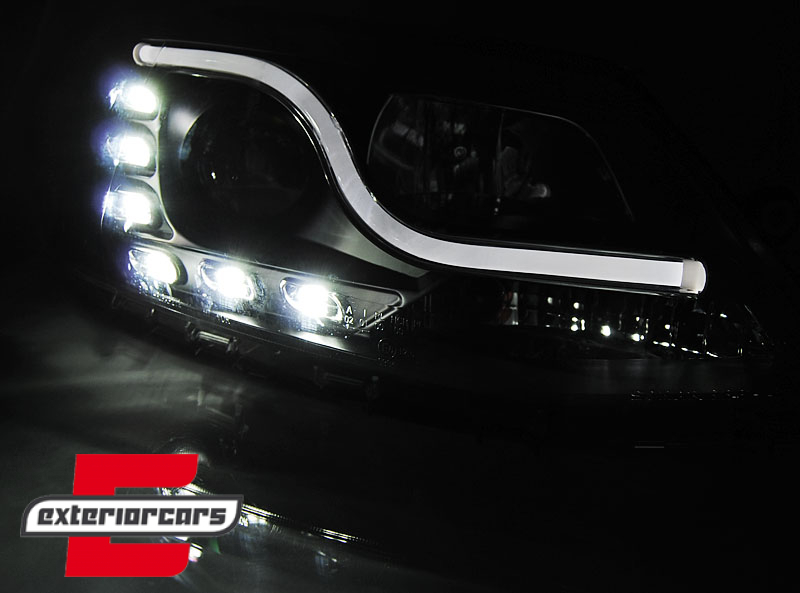 Prednja svjetla LED TubeLight DRL (crna) / Volkswagen Jetta Mk6 VI (2011-2017) - Slika 3