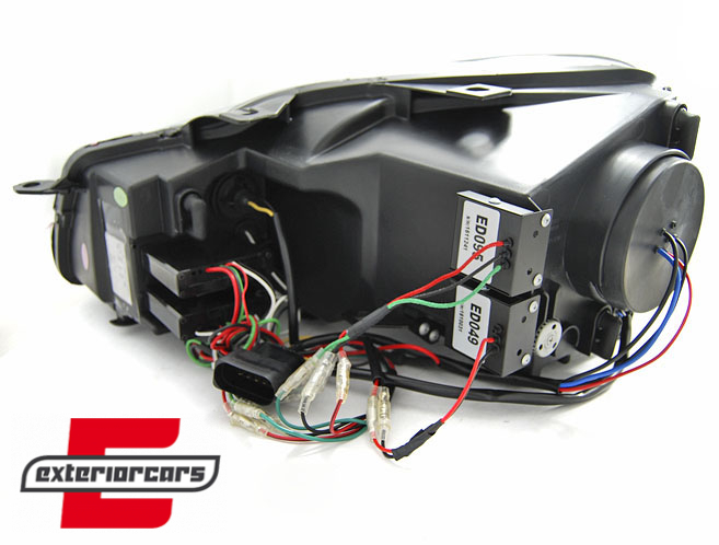 Prednja svjetla U-LED DRL Golf 7 look (crna) / Volkswagen Golf 6 (10.2008-2012) - Slika 3