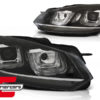Prednja svjetla U-LED DRL Golf 7 look (crna)