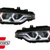 Prednja svjetla Angel Eyes LED DRL Xenon (crna) / BMW serije 3 F30 F31 limuzina karavan (10.2011-05.2015) - Slika 4
