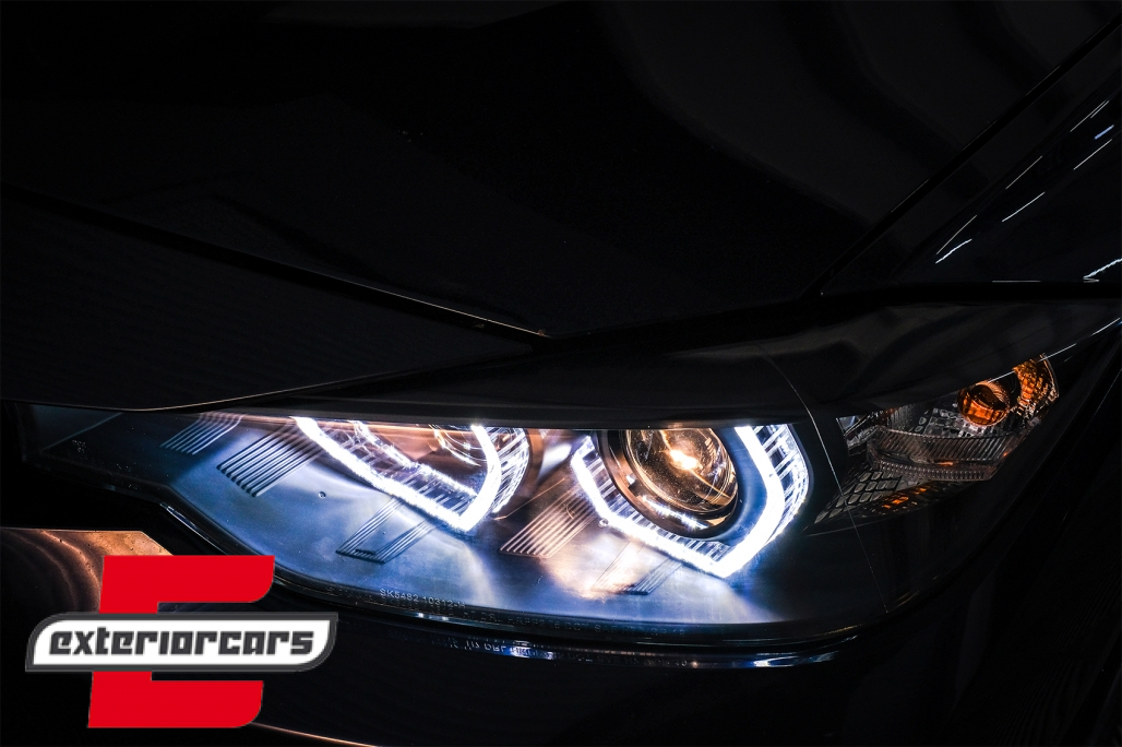 Prednja svjetla Angel Eyes LED DRL (crna) / BMW serije 3 F30 F31 limuzina karavan (10.2011-05.2015) - Slika 13