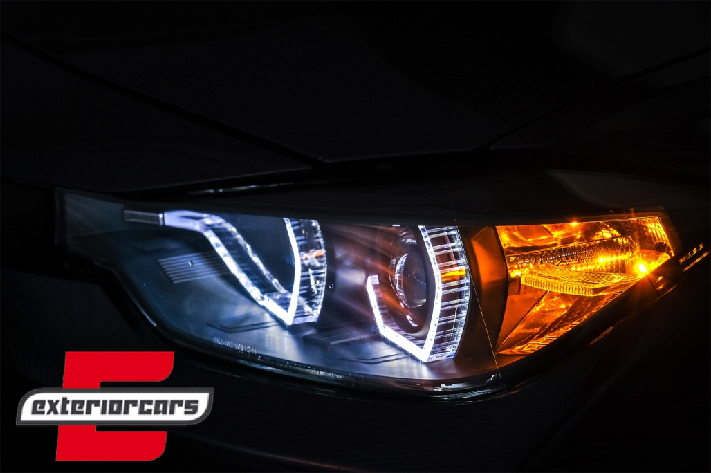 Prednja svjetla Angel Eyes LED DRL (crna) / BMW serije 3 F30 F31 limuzina karavan (10.2011-05.2015) - Slika 16