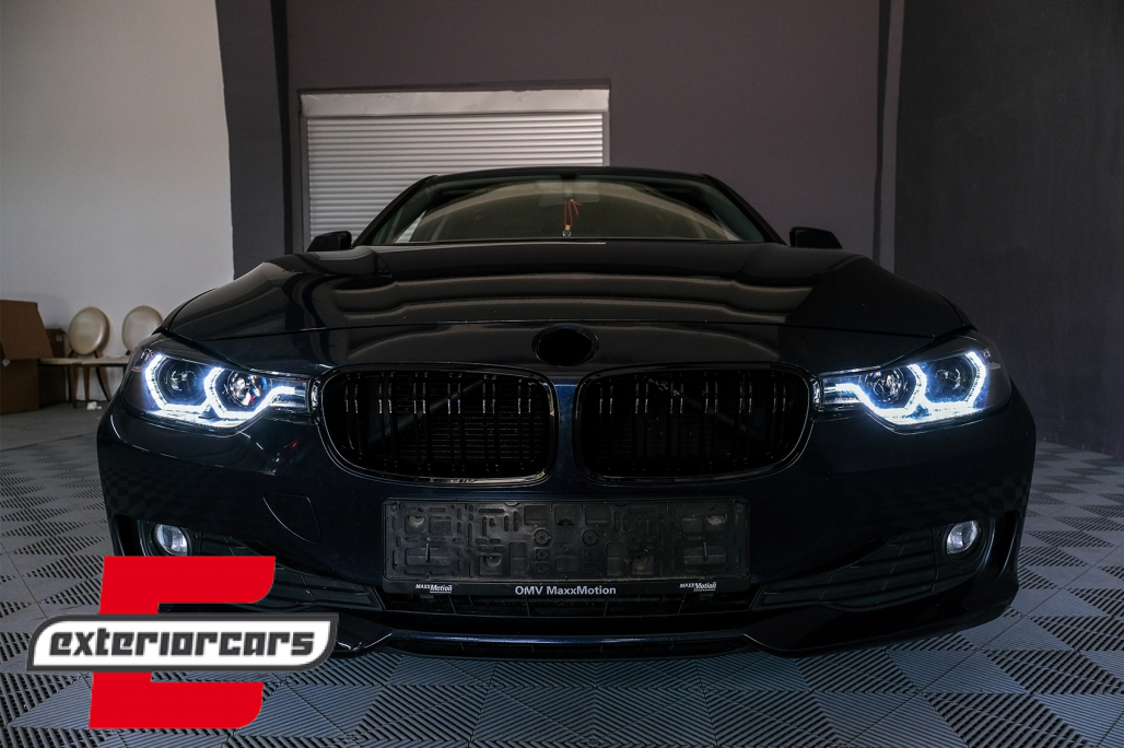 Prednja svjetla Angel Eyes LED DRL (crna) / BMW serije 3 F30 F31 limuzina karavan (10.2011-05.2015) - Slika 19
