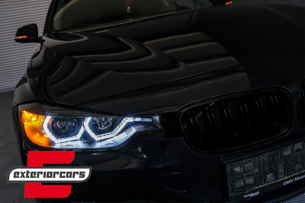 Prednja svjetla Angel Eyes LED DRL (crna) / BMW serije 3 F30 F31 limuzina karavan (10.2011-05.2015) - Slika 20