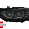 Prednja svjetla Angel Eyes LED DRL Xenon (crna) / BMW serije 3 F30 F31 limuzina karavan (10.2011-05.2015) - Slika 2