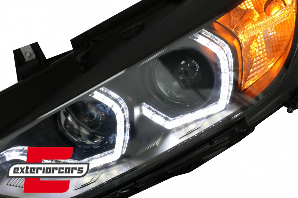 Prednja svjetla Angel Eyes LED DRL Xenon (crna) / BMW serije 3 F30 F31 limuzina karavan (10.2011-05.2015) - Slika 5